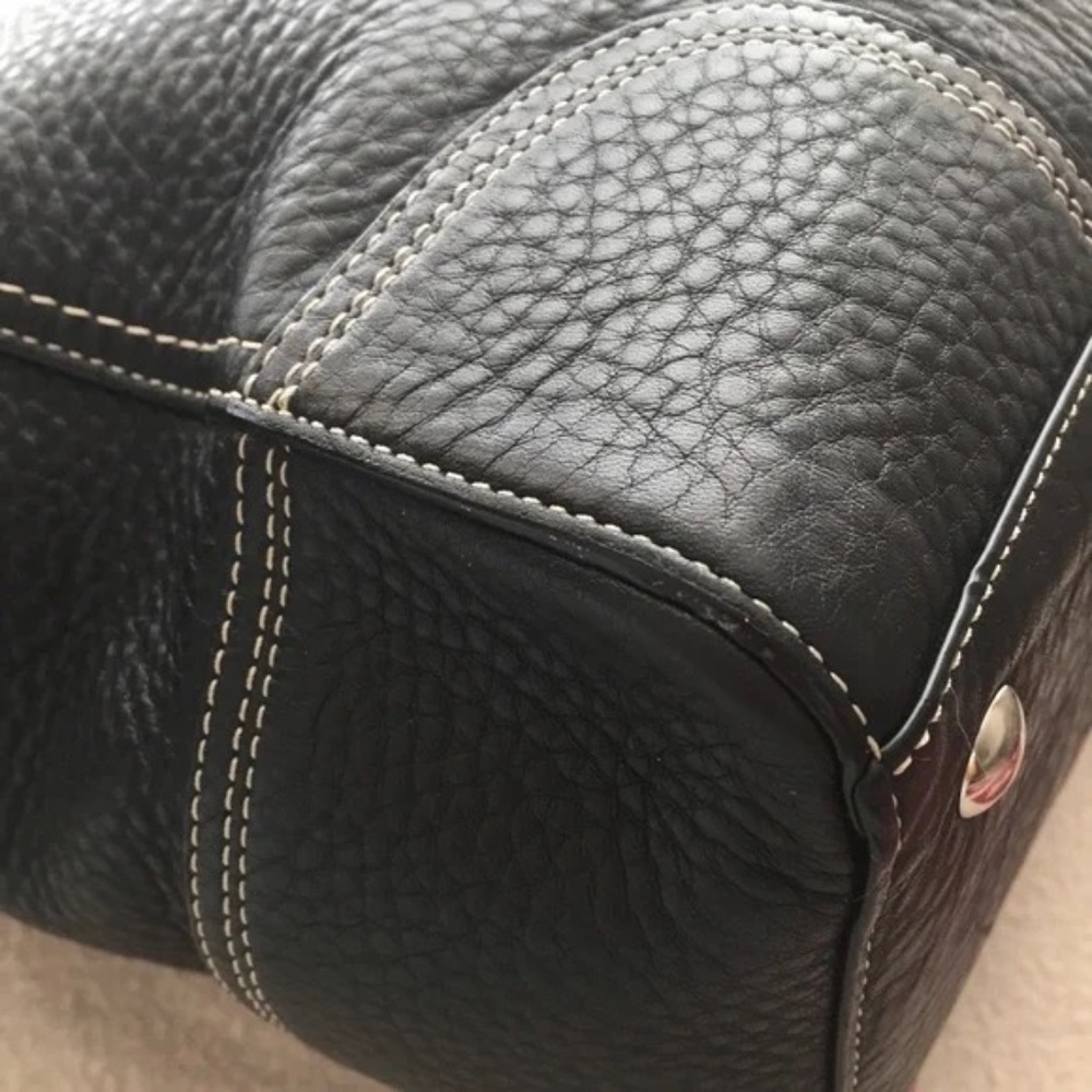 COACH F13960 Black Hampton Pebble Leather Tote - Picture 8 of 8